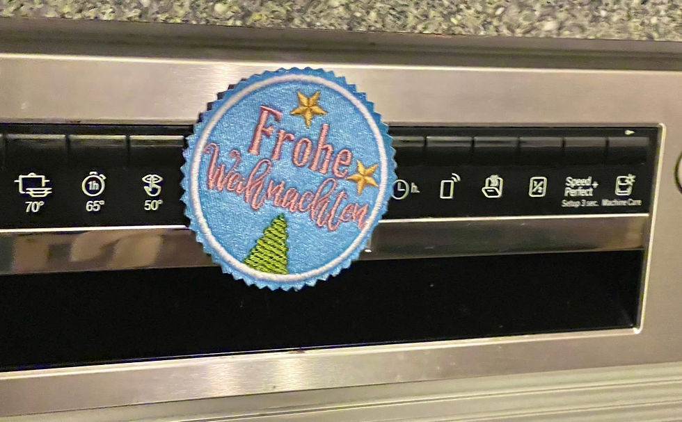 Miniaturbild: ITH Stickdatei Frohe Weihnachten für Magnete