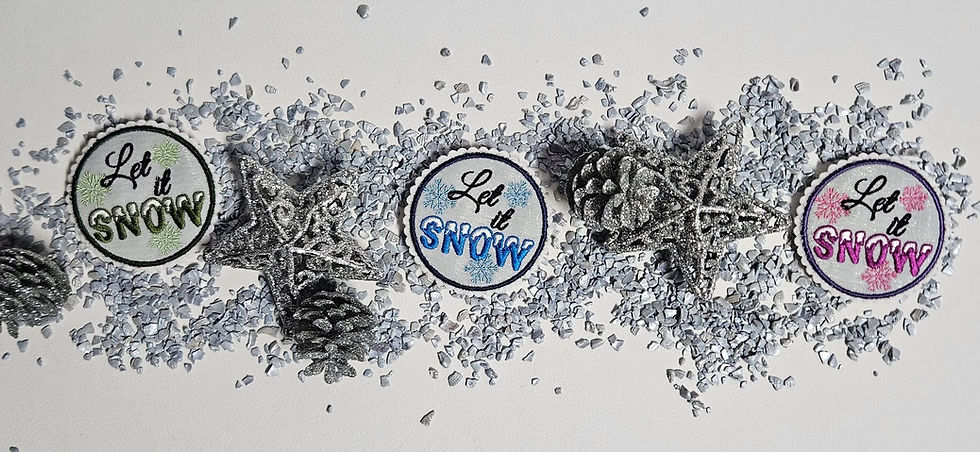 Miniaturbild: ITH Stickdatei Let it Snow für Magnete