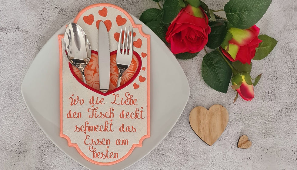 Miniaturbild: ITH Bestecktasche Valentinstag