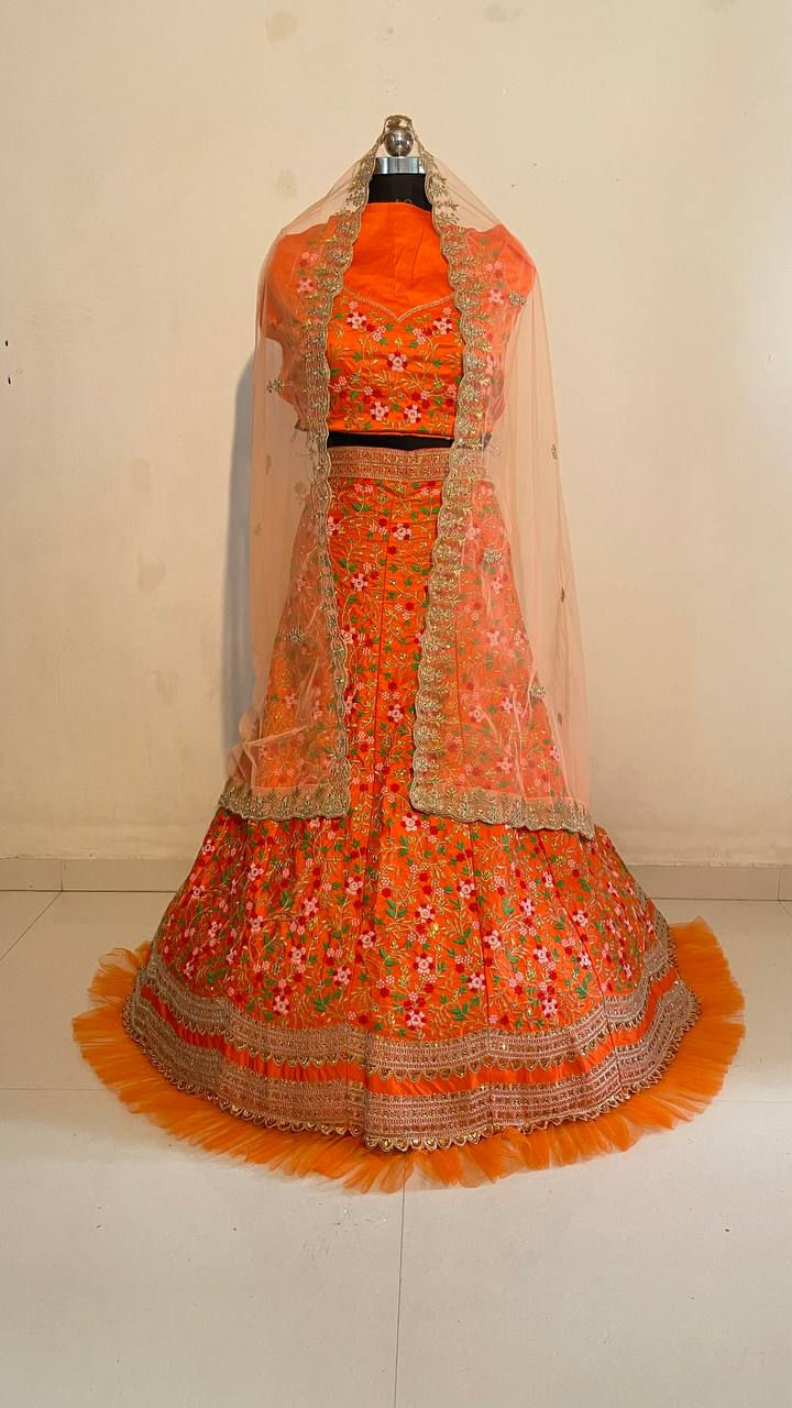 Latest net lehenga choli for girls