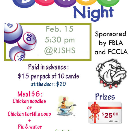 Upcoming Gift Card Bingo!