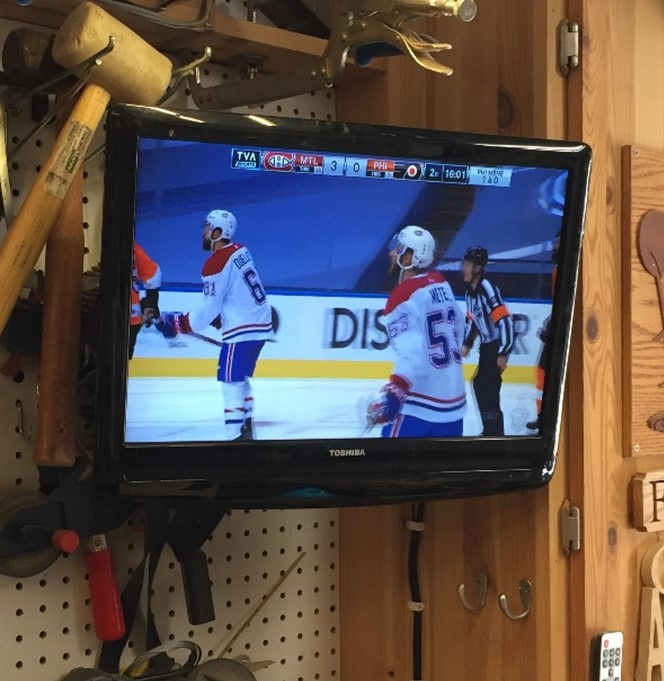 15" TV with Firestick on a wall mount