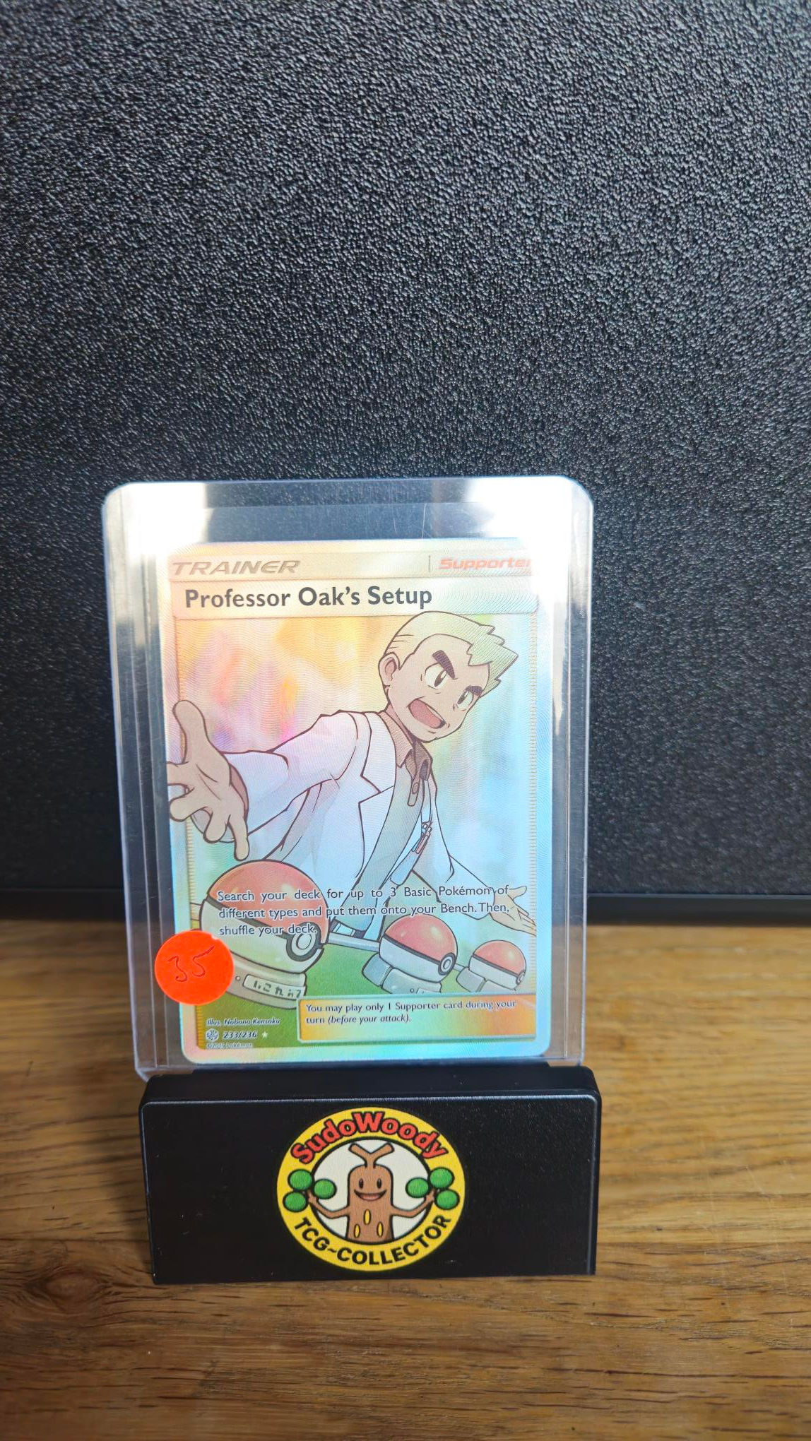 Professor Oak's Setup Cosmic Eclipse Holo Card 233/236