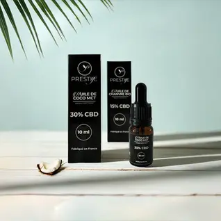 huile CBD coco MCT, huile CBD 30 %, huile CBD chanvre bio, huile CBD 15 %, huile CBD premium, acheter huile CBD France, huile CBD Prestige, huile CBD bien-être.