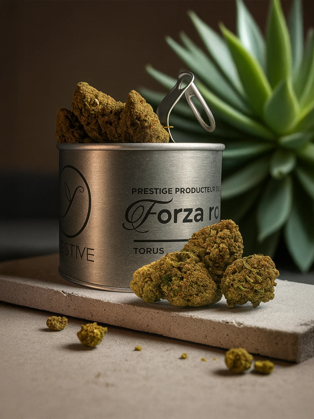 Fleur CBD Forza Rossa 10 g, profil boisé et terreux, détente