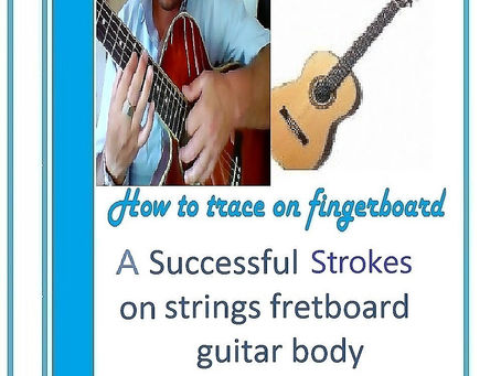 eBook and video how to trace your fingers both hands on fingerboard of a guitar