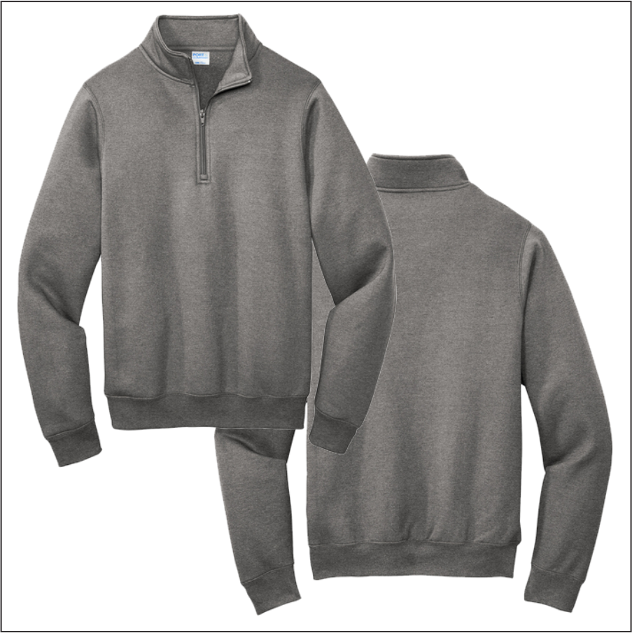 ClinicalCareSenior27 Graphite 50/50 1/4Zip Sweatshirt