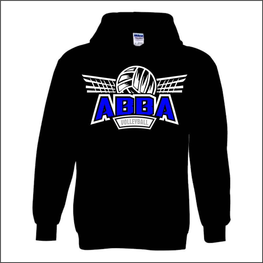ABBAVB Black 50/50 Hooded Sweatshirt