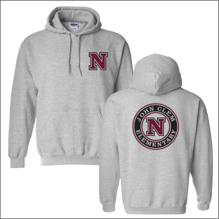 JohnClem2026 Grey 50/50 Hooded Sweatshirt
