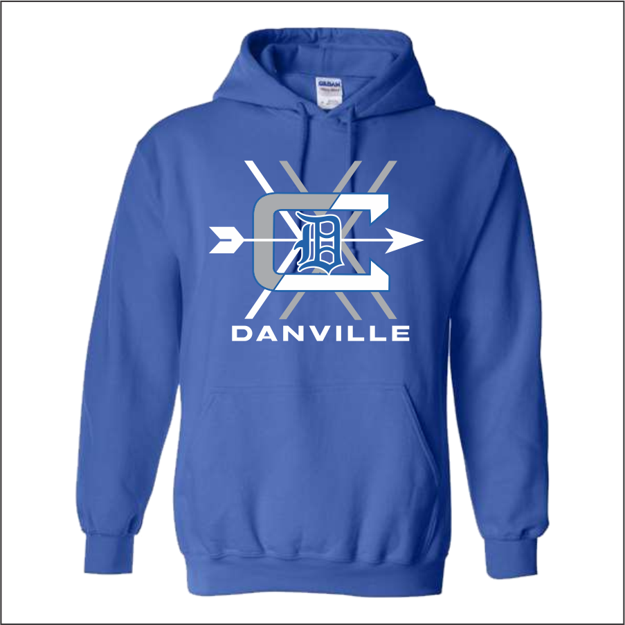 DanvilleXC Royal 50/50 Hooded Sweatshirt