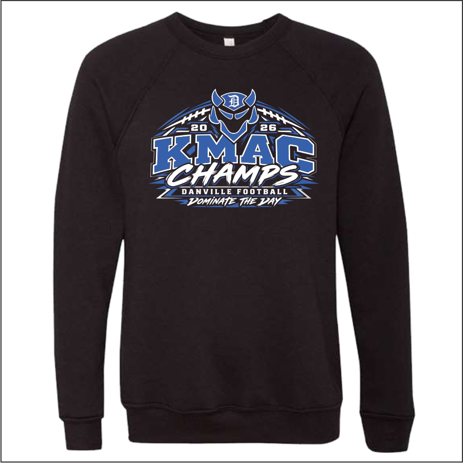 DanvilleFootball2026 Black KMAC Champs Softstyle Crew Sweatshirt