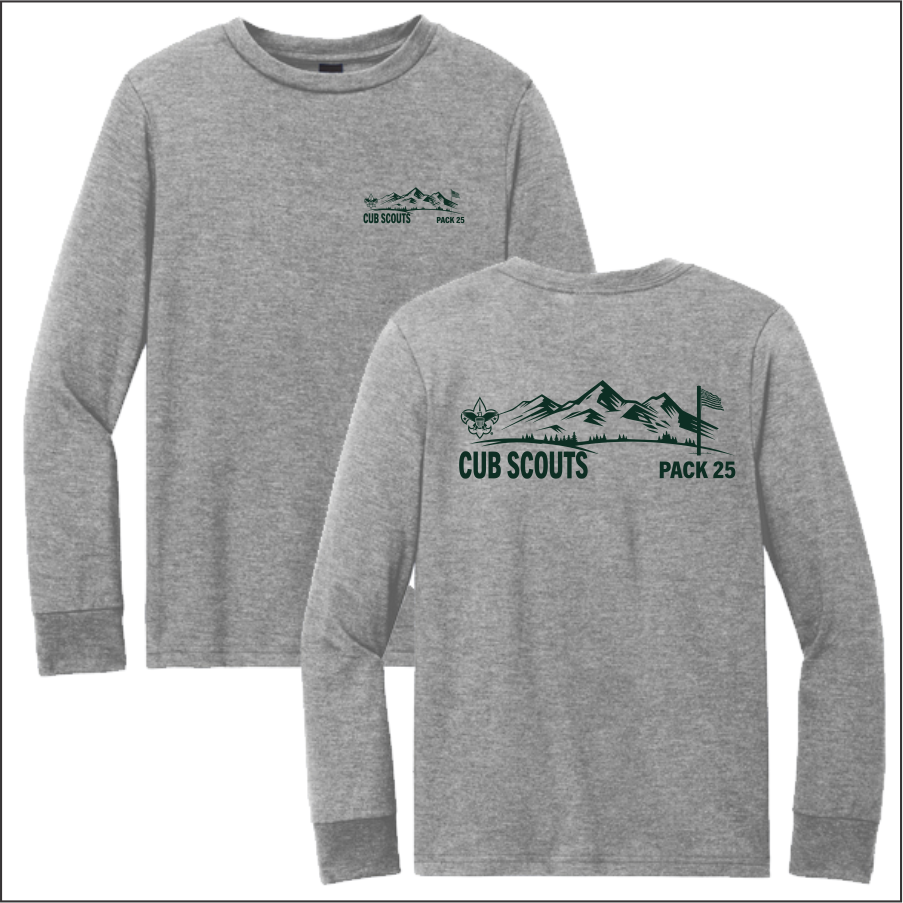 CUBSCOUTPACK25 Grey Frost Perfect Tri® Long Sleeve Tee
