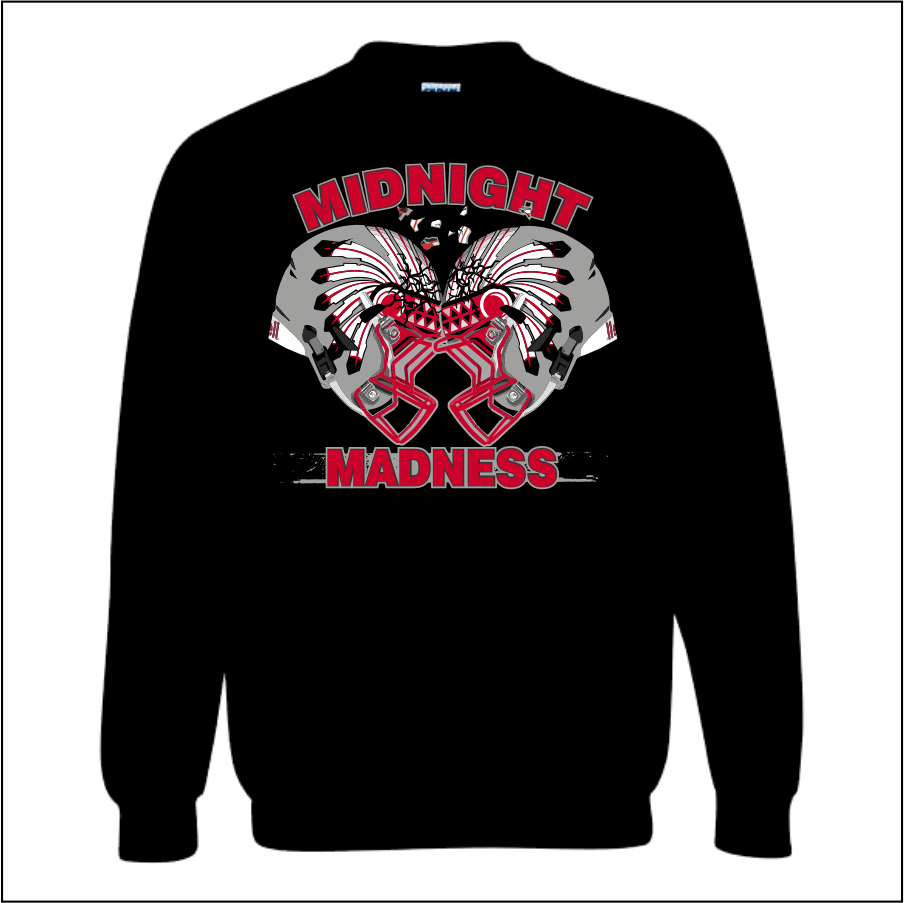 UticaMidnightMadness Black 50/50 Crew Neck Sweatshirt