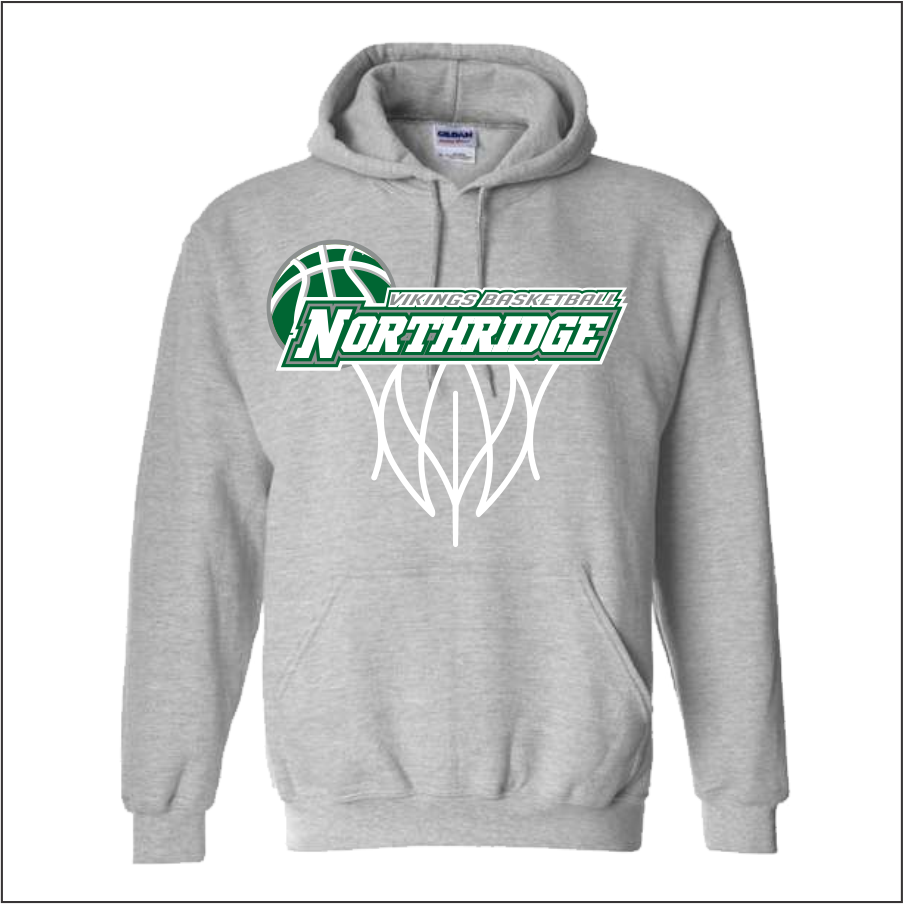 NYAABasketball Design1 Grey 50/50 Hooded Sweatshirt