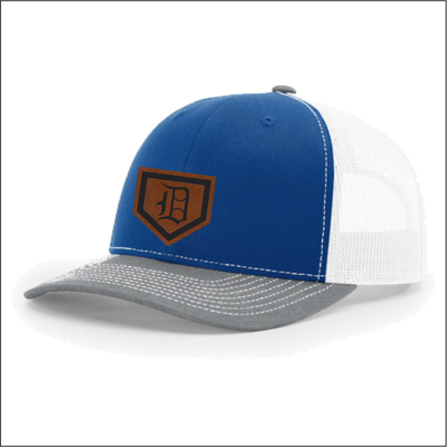 DanvilleSoftball12026Grey/Royal/White Richardson Trucker Cap