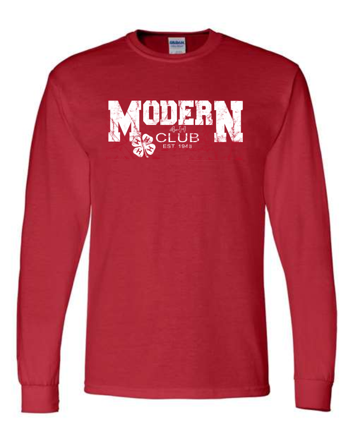 Modern4H24 Adult Red 50/50 Long Sleeve Tshirt