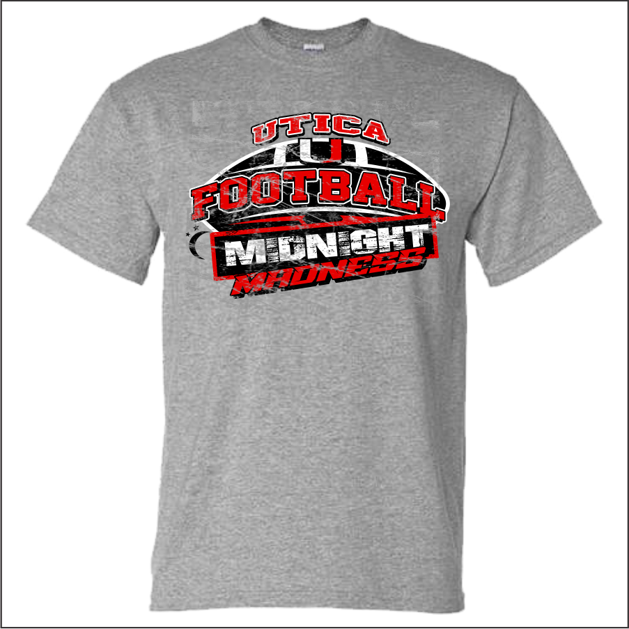 UticaMidnightMadness Grey 50/50 Tshirt