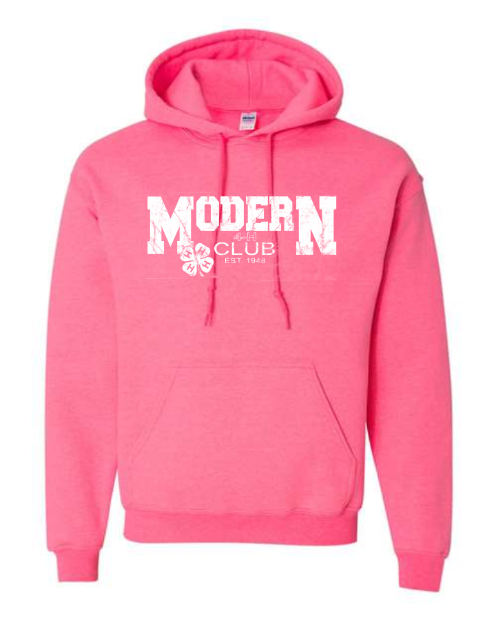 Modern4H24 Adult Safety Pink 50/50 Hooded Sweatshirt