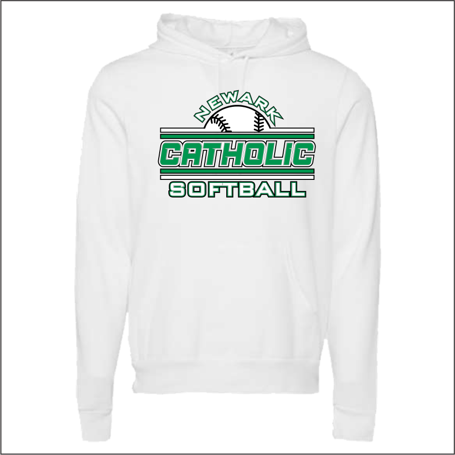 NCSoftball25 White Softstyle Hooded Sweatshirt