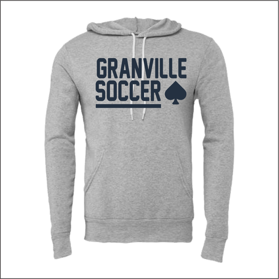GvilleSoccer26 Grey2 BELLA+CANVAS® Unisex Sponge Fleece Pullover Hoodie
