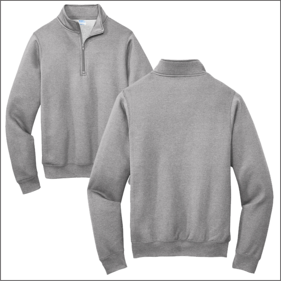 ClinicalCareSenior27 Grey 50/50 1/4Zip Sweatshirt