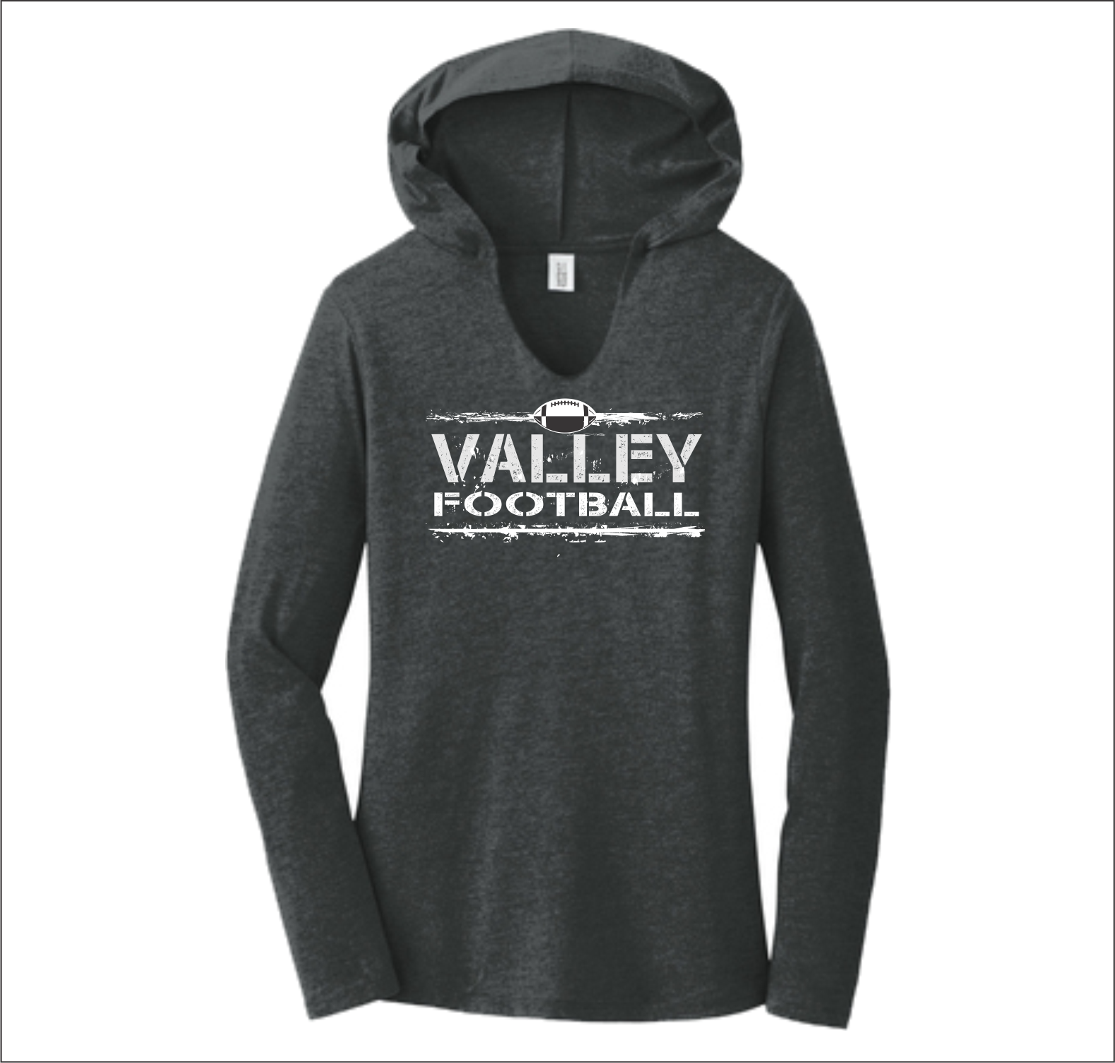 LV Football-Ladies L/S Sketchy Tshirt Hoodie