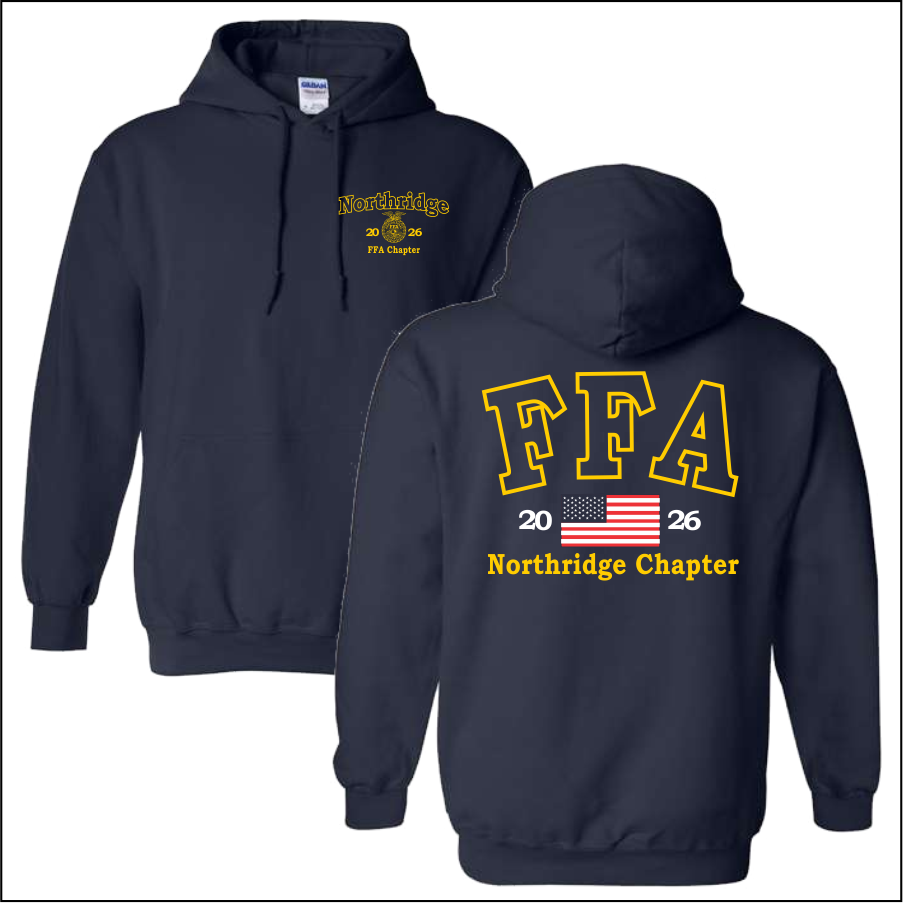 NorthridgeFFA26 Navy 50/50 Hooded Sweatshirt