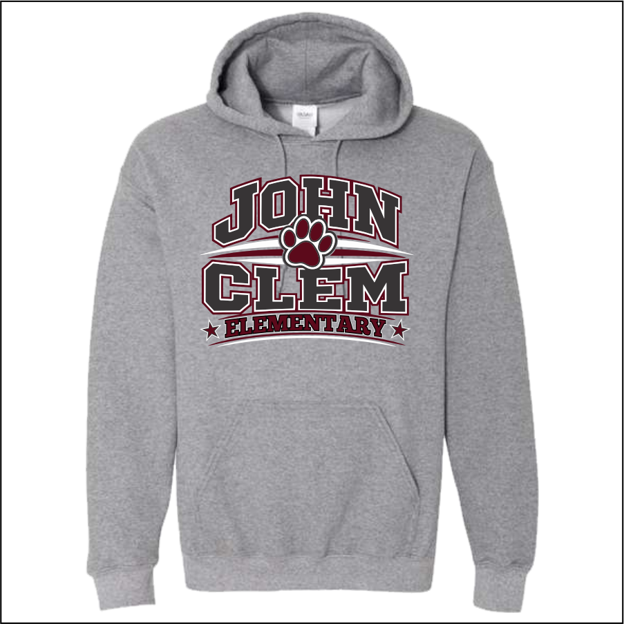 JohnClem2026 Graphite 50/50 Hooded Sweatshirt