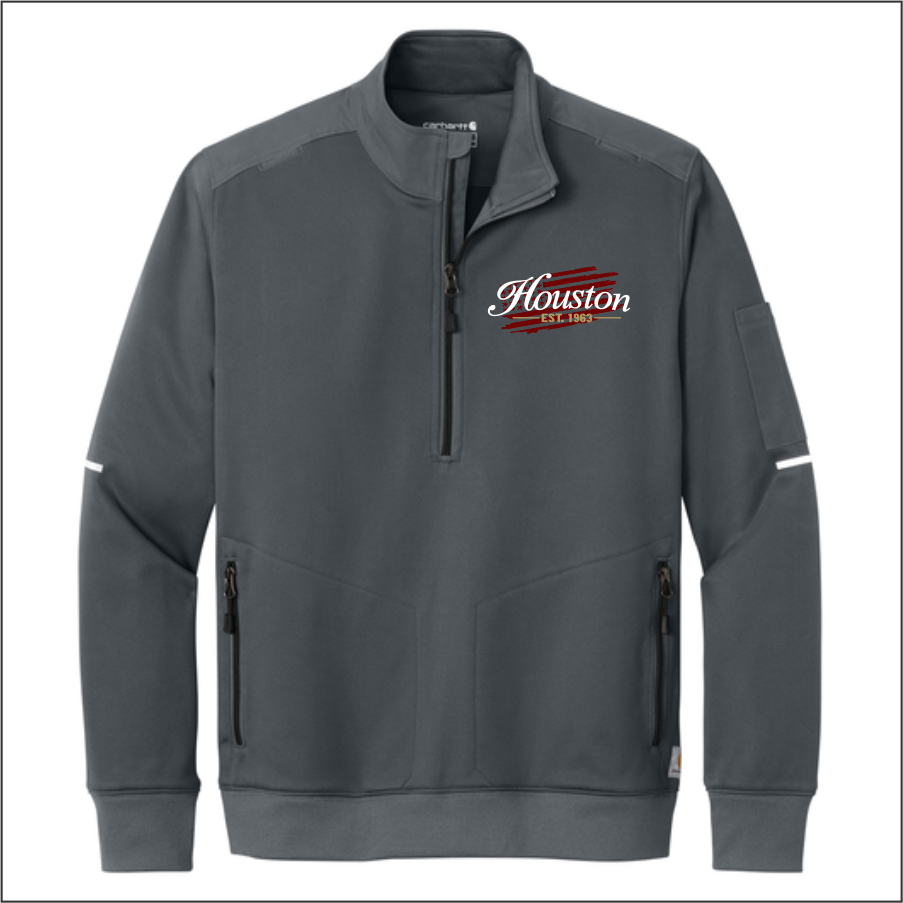 HP26 Pewter Carhartt Embroidery FLD & RSCU 1/2-Zip Mid-Layer