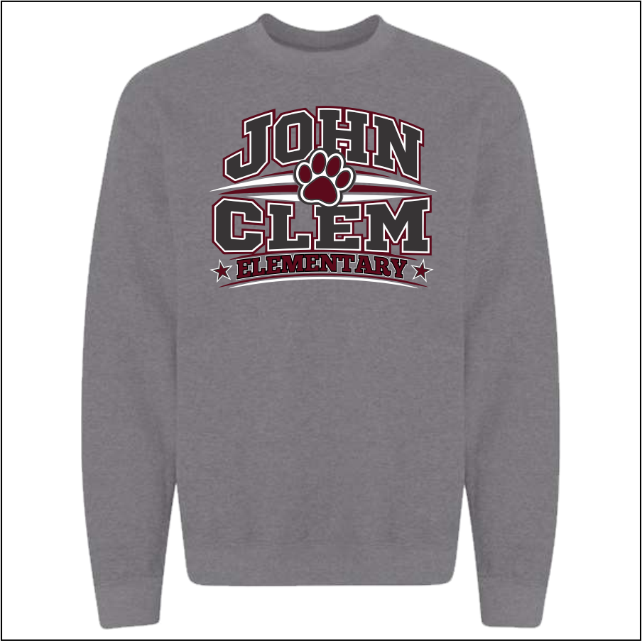 JohnClem2026 Graphite 50/50 Crew Neck Sweatshirt