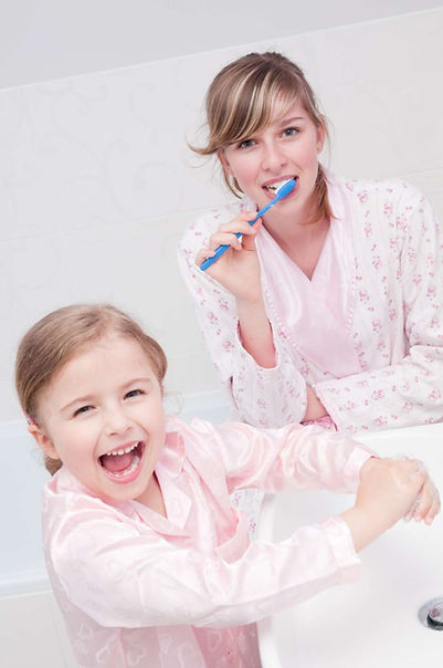 Escovando os dentes