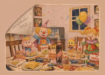 cumple retro vintage pack de cotillon economico