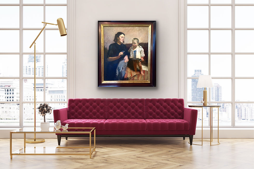 Thumbnail: "The Family of the Artist" (1948) by Nikolay Nikolaevich Gorlov (1917-1988)