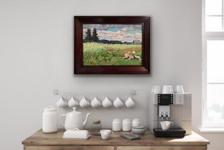 Thumbnail: "During the Summer" (1970s) by Vassily Petrovich Borisenkov (born.1924)