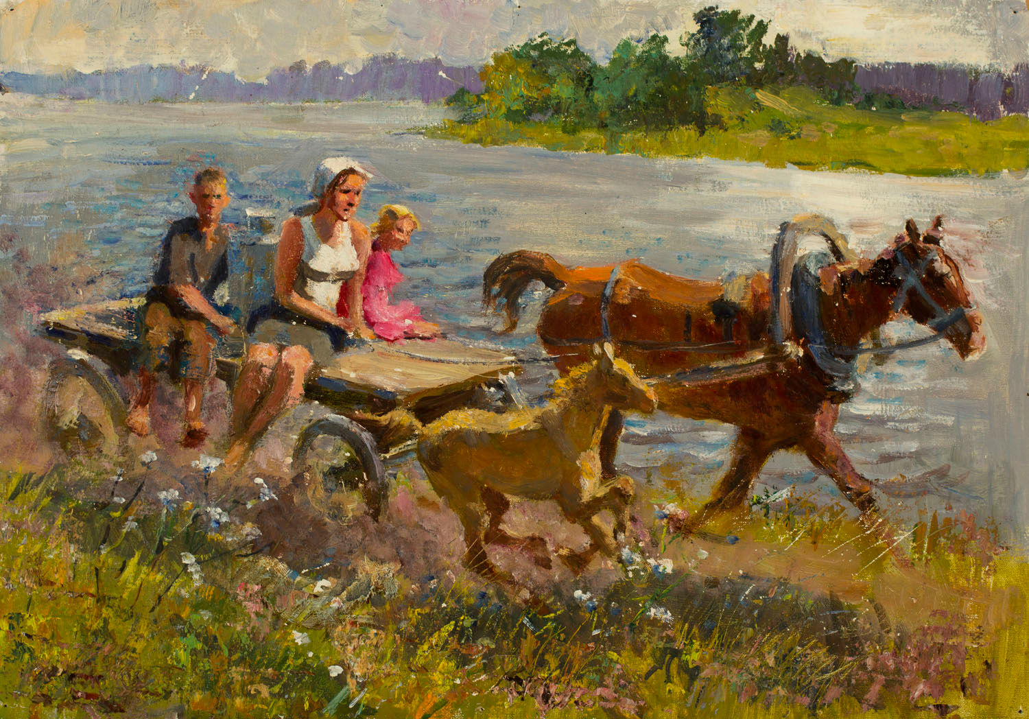 "A Holiday in the Village" (1958) by Sergey Fedorovich Babkov (1920-1993)