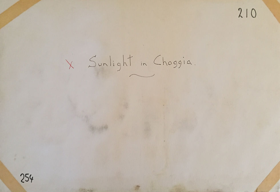 Thumbnail: "Sunlight in Chioggia" (1960s) by William Eyre (1891-1979)