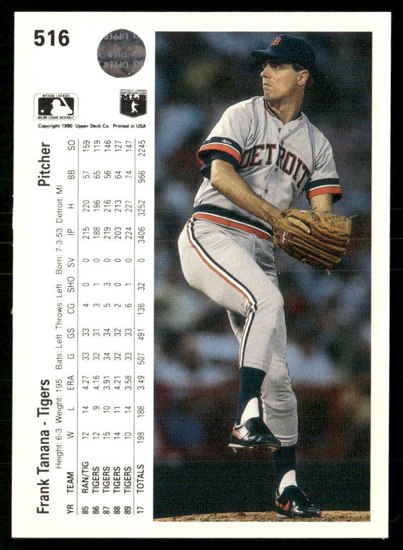 Thumbnail: 1990 Upper Deck #516 Frank Tanana