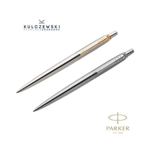 Bolígrafo Parker Jotter Retráctil Acero Inoxidable Naranjo Cromado