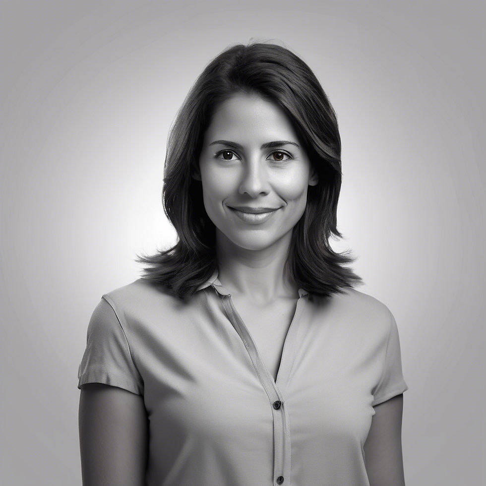 Generate a professional profile photograph of a 34-year-old chilean woman. It should depi