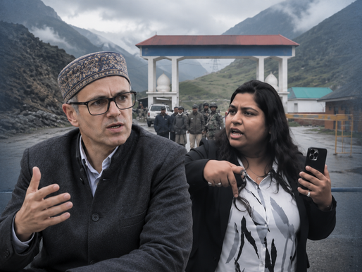 Omar Abdullah reacts to a viral video of a tourist protesting traffic restrictions at a Kargil checkpoint over VIP movement. (Image Source: X)