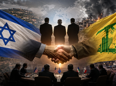 Smoke rises over southern Lebanon as mediators push for a renewed ceasefire between Israel and Hezbollah. (AI-Generated Image)