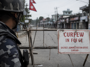 Nepal India Border Curfew: Security personnel enforce curfew in Nepal's Sunsari district after communal violence near the India border left one dead and several injured.