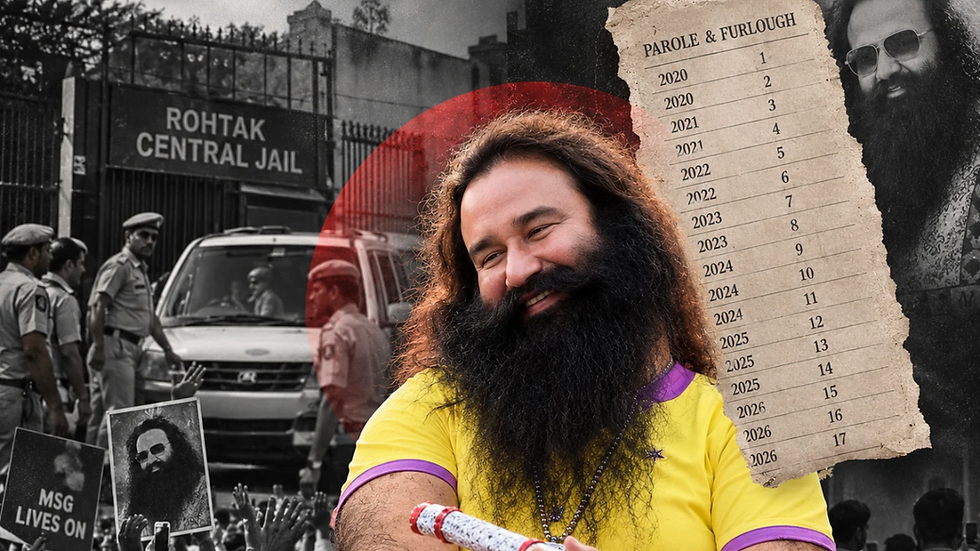 Dera Sacha Sauda chief Gurmeet Ram Rahim Singh walks out of jail for the 17th time since 2020 on a 21-day furlough.