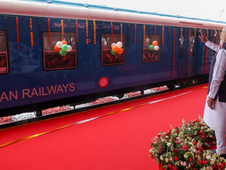 PM Modi flagged off India’s first indigenous hydrogen-powered train between Jind and Sonipat.