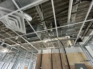 Commercial electrician GTA installs overhead electrical wiring