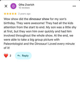  Parent review screenshot for Chicago event entertainment