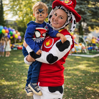Paw Patrol Marshall character entertaining kids at birthday party in Chicago