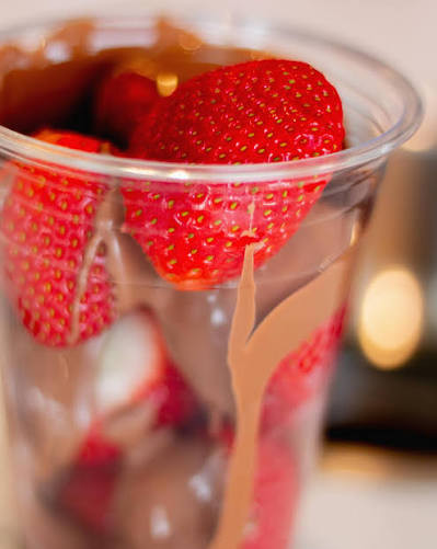 Chocolate covered strawberries display for birthday party dessert table in Chicago event setup