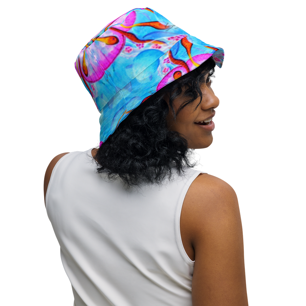 Thumbnail: Reversible Bucket Hat- Jellies Print