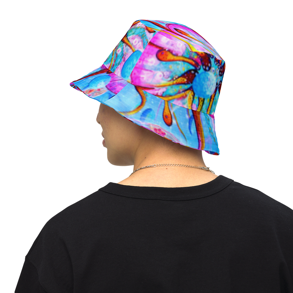 Thumbnail: Reversible Bucket Hat- Jellies Print